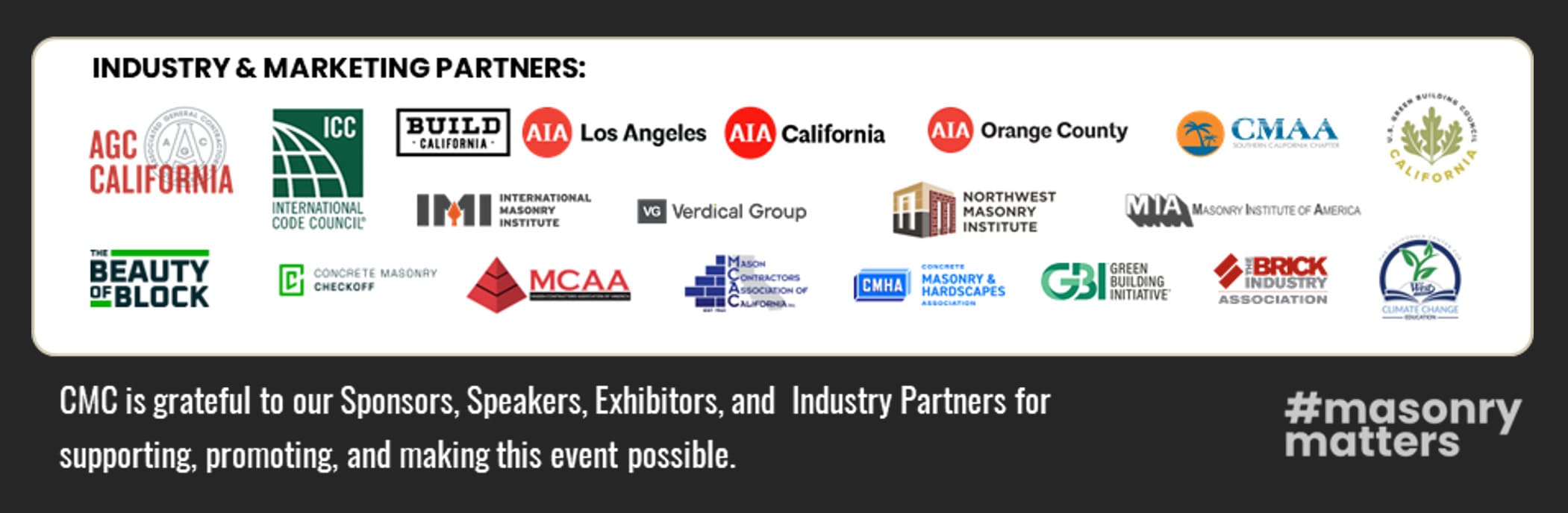 Industry & Marketing Partners - CMSE 2026